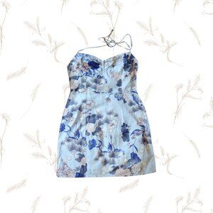 Aritzia Sunday Best Violet Lined Halter Top Mini Dress Sz M